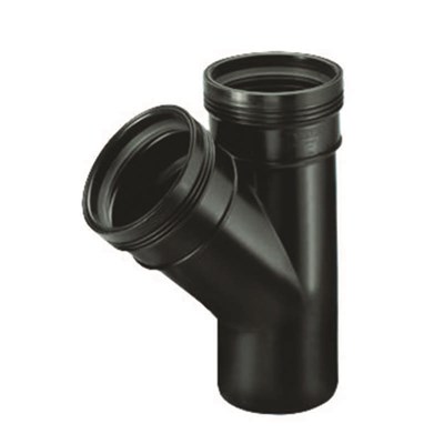 PP T-stuk 110mm 45gr. manchet/spie