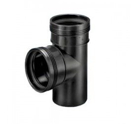 PP T-stuk 110mm 90gr. manchet/spie