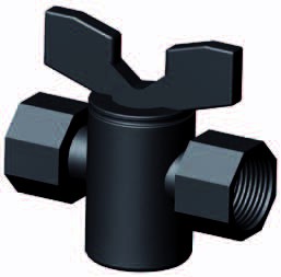 PP afsluitkraan 1/2” bi.draad