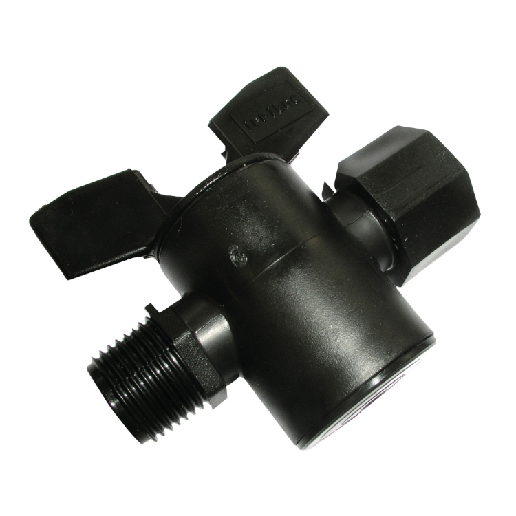 PP afsluitkraan 3/4” bi.bu. draad