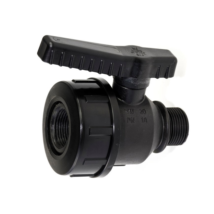 PP kogelkraan 1” bi.dr. x 1” bu.draad