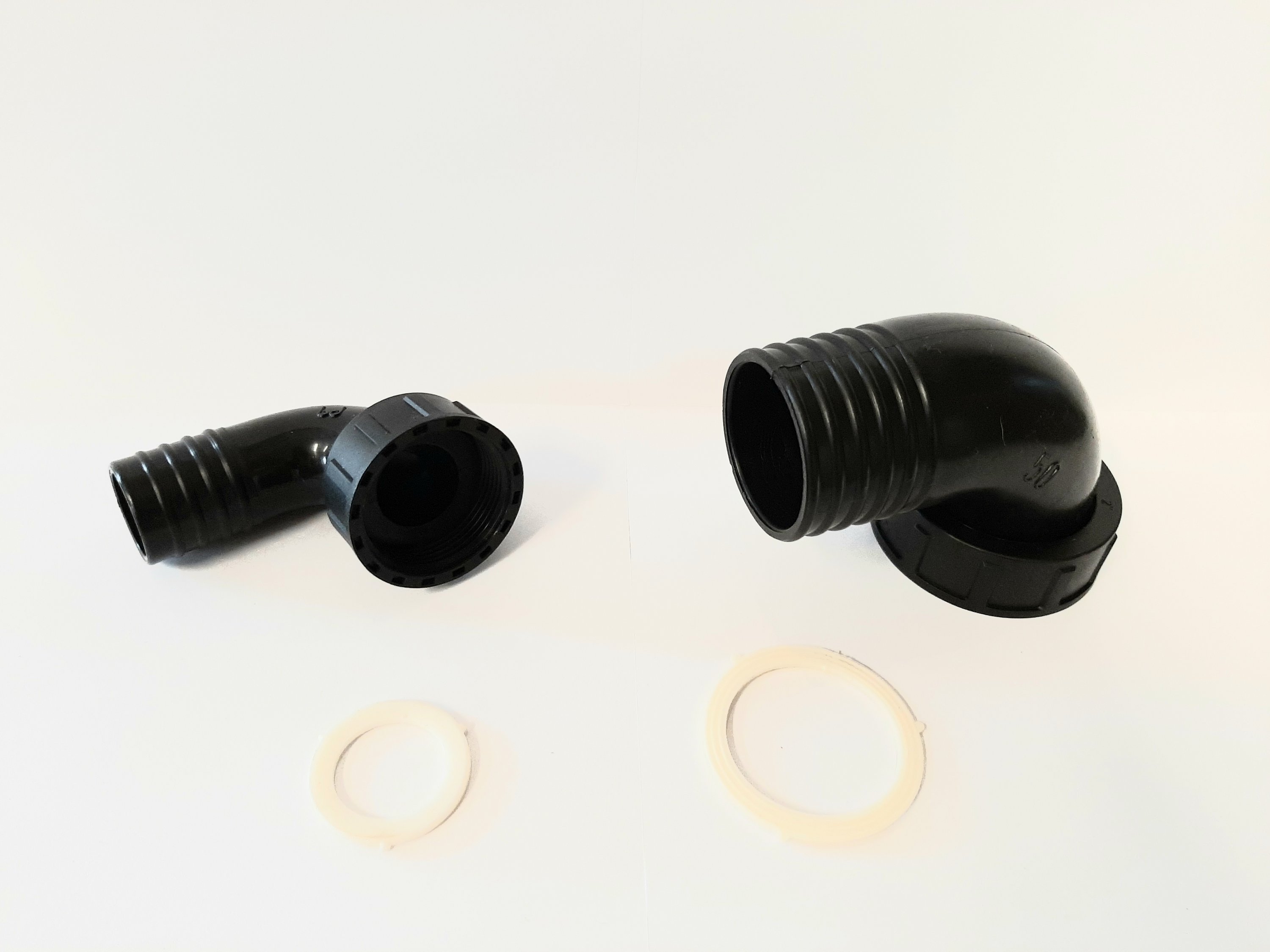 PP slangtule gebogen 90° bi.dr. 2”x50 - BD