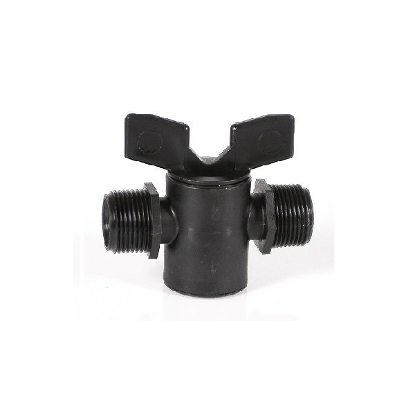 PP afsluitkraan 1/2” bu.draad