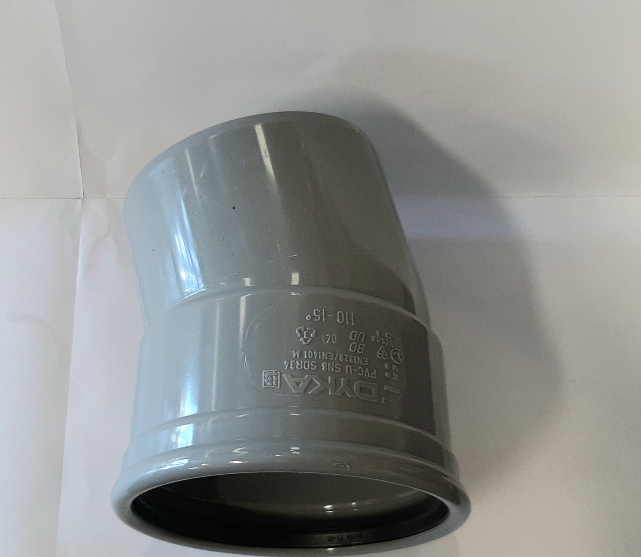 PVC bocht 15° mof-spie 110mm SN8