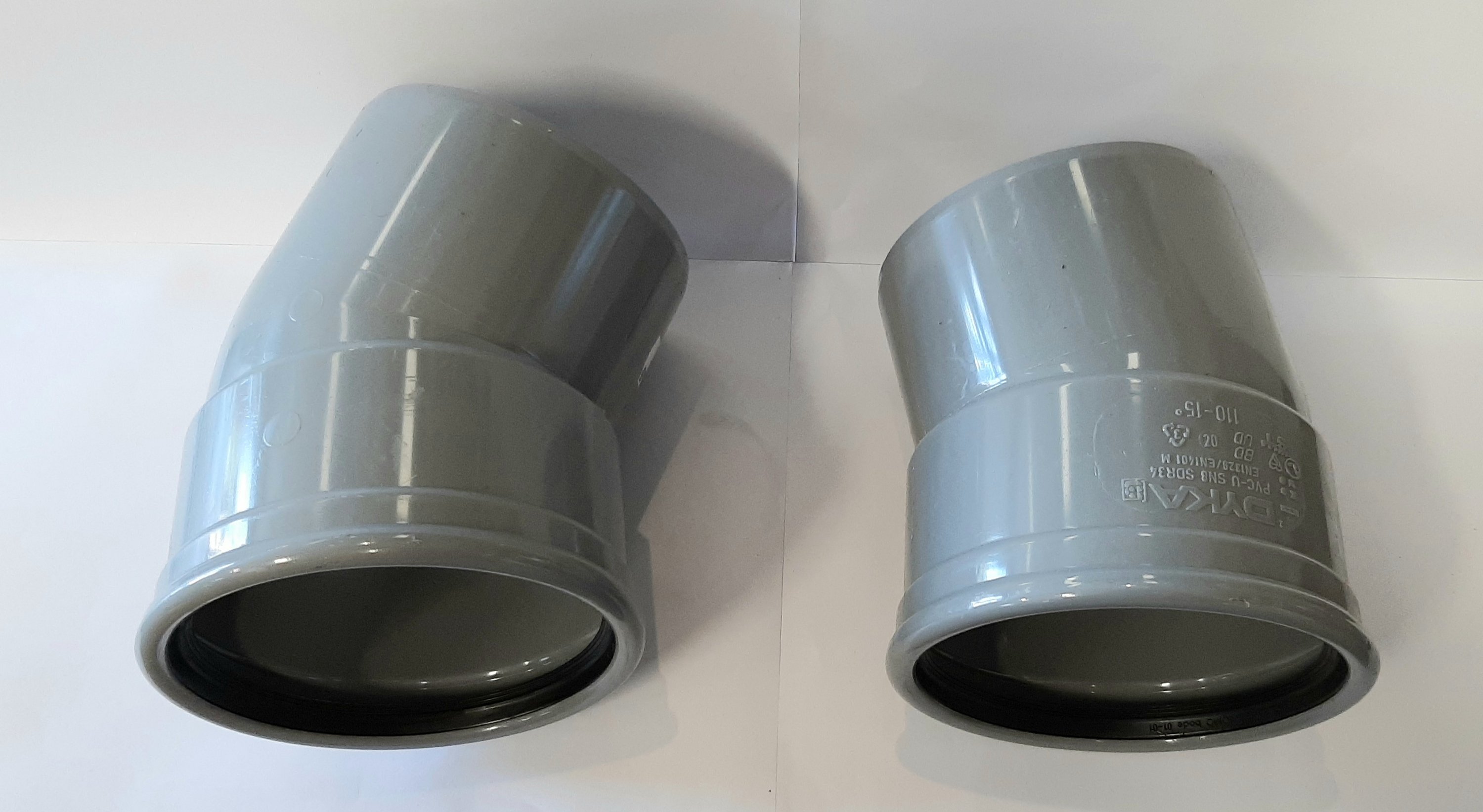 PVC bocht 15° mof-spie 110mm SN8