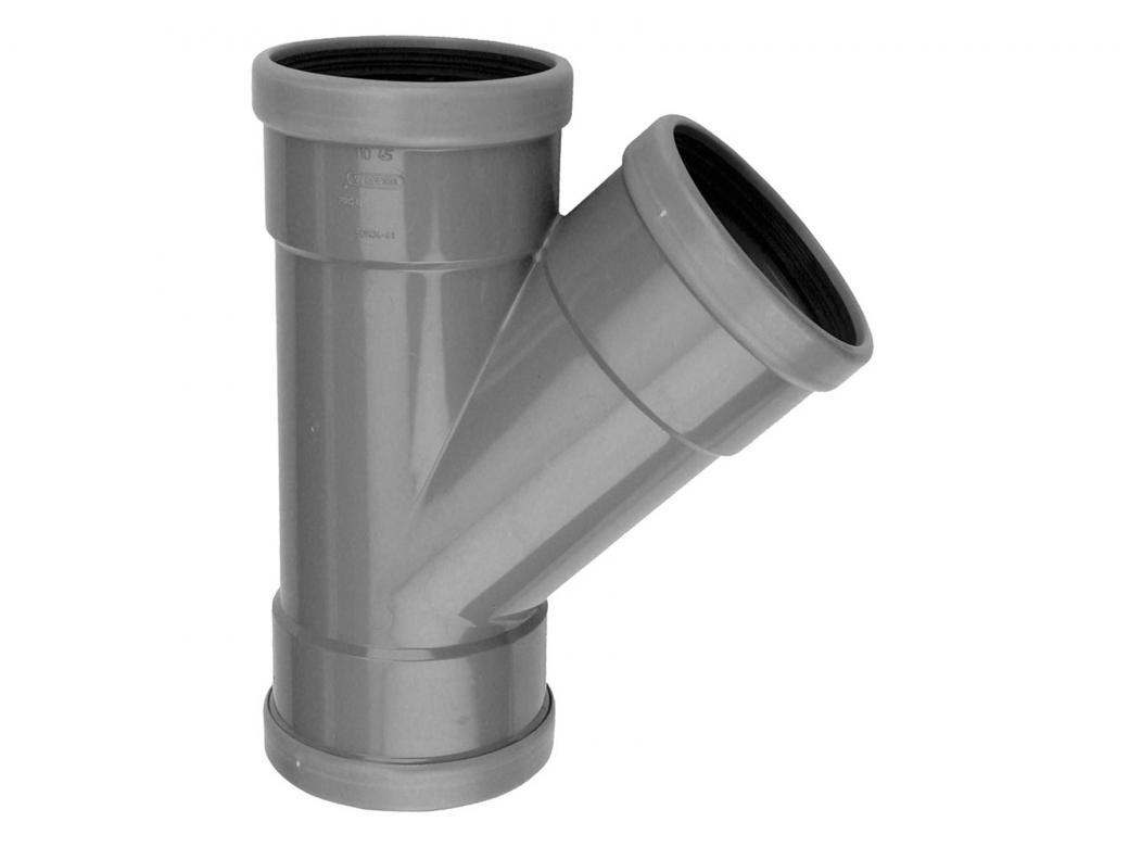 PVC T-stuk 45° 3x mof 110mm SN4
