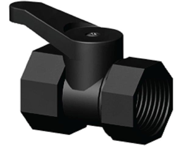 PP kogelkraan mini 3/4” bi/bu.draad