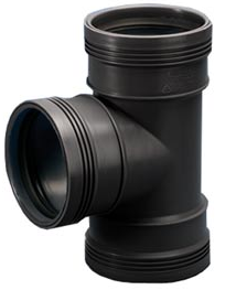 PP T-stuk  75mm 90gr. manchet