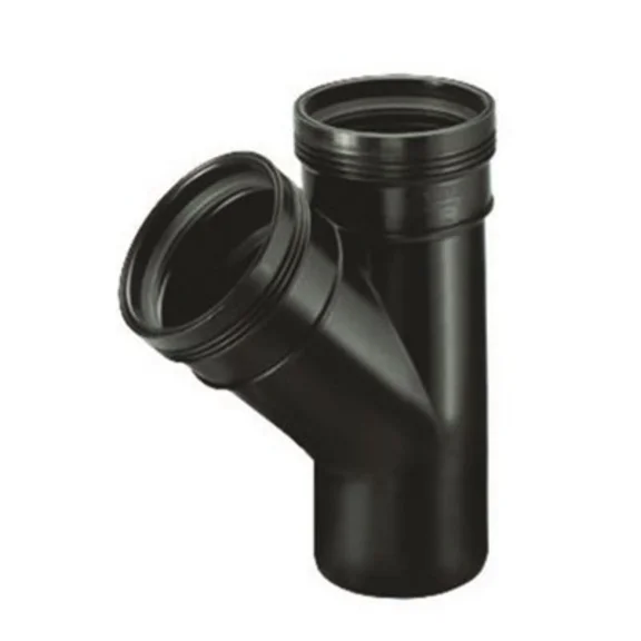 PP T-stuk 110mm 45gr. manchet/spie