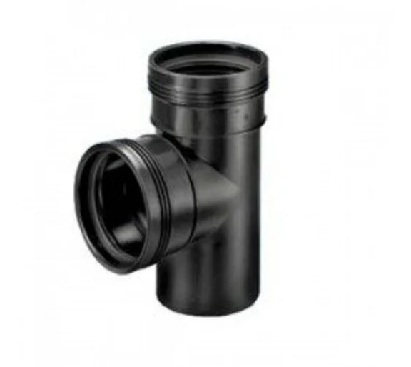 PP T-stuk 110mm 90gr. manchet/spie