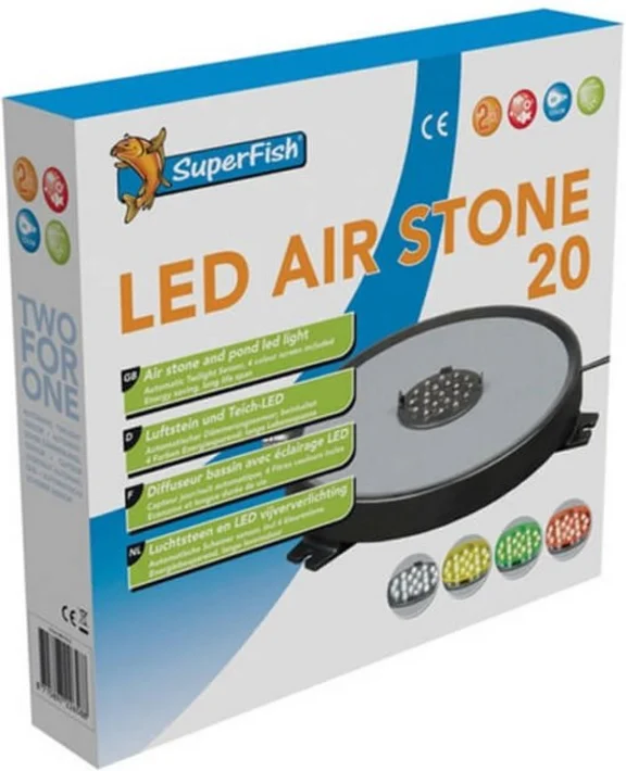 Sf vijver led &amp; luchtsteen d. 20cm