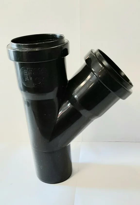 PP T-stuk 50mm 45gr. manchet/spie