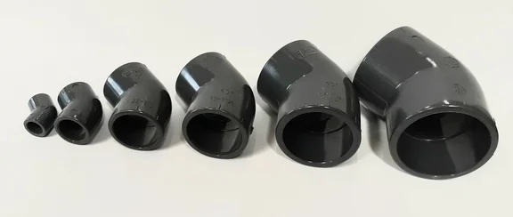 pvc knie 45gr. 63 mm PN16